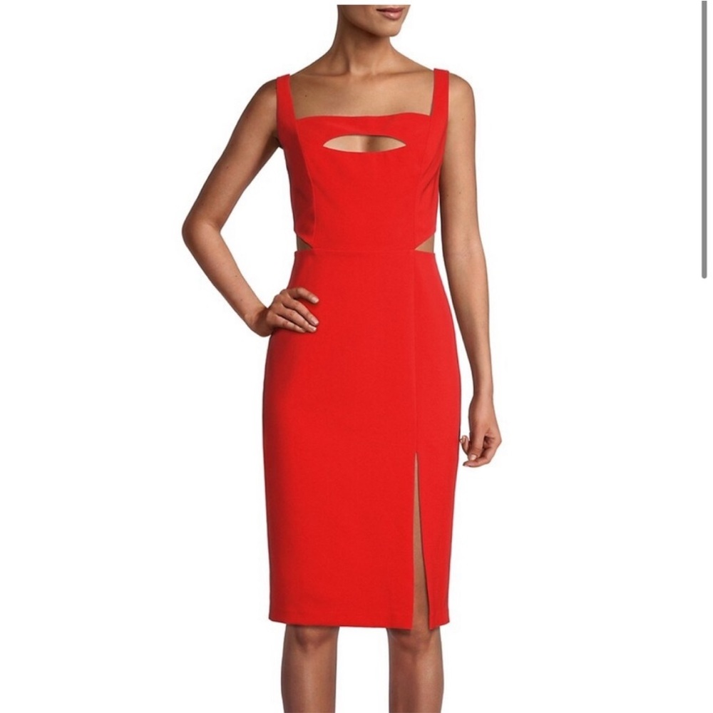 🔥 Aidan by Aidan Mattox | Cutout Sheath Dress